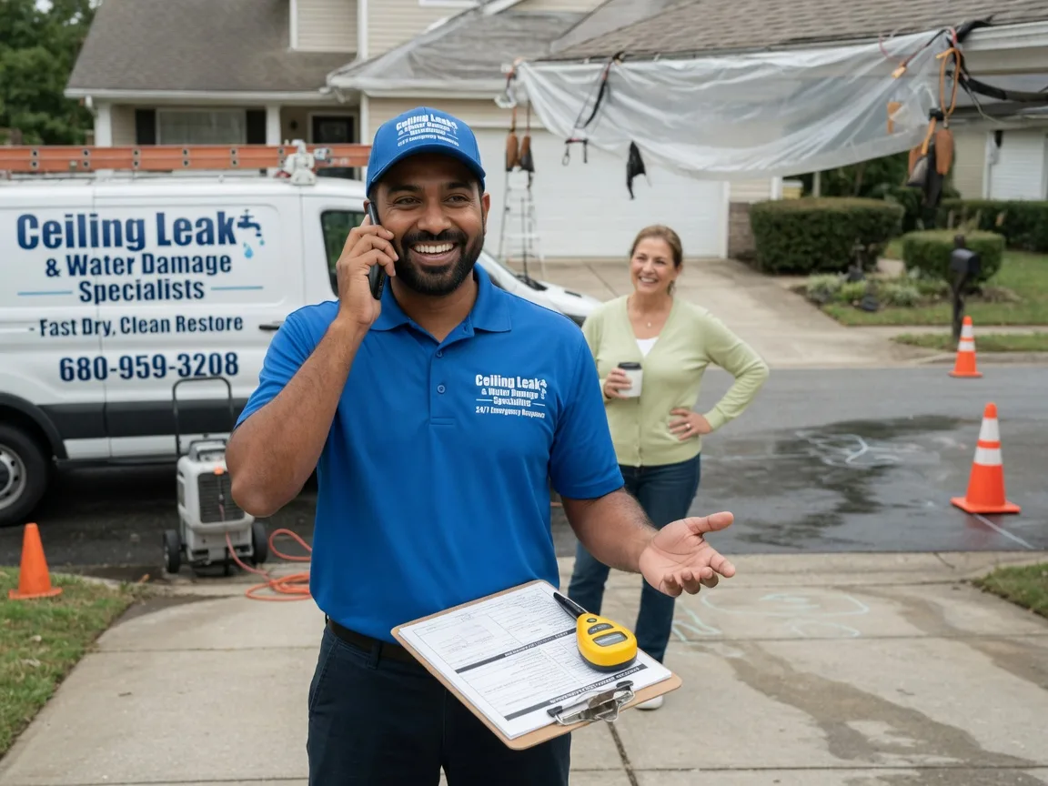 Ceiling Leak Cleanup Deersville, OH FAQs